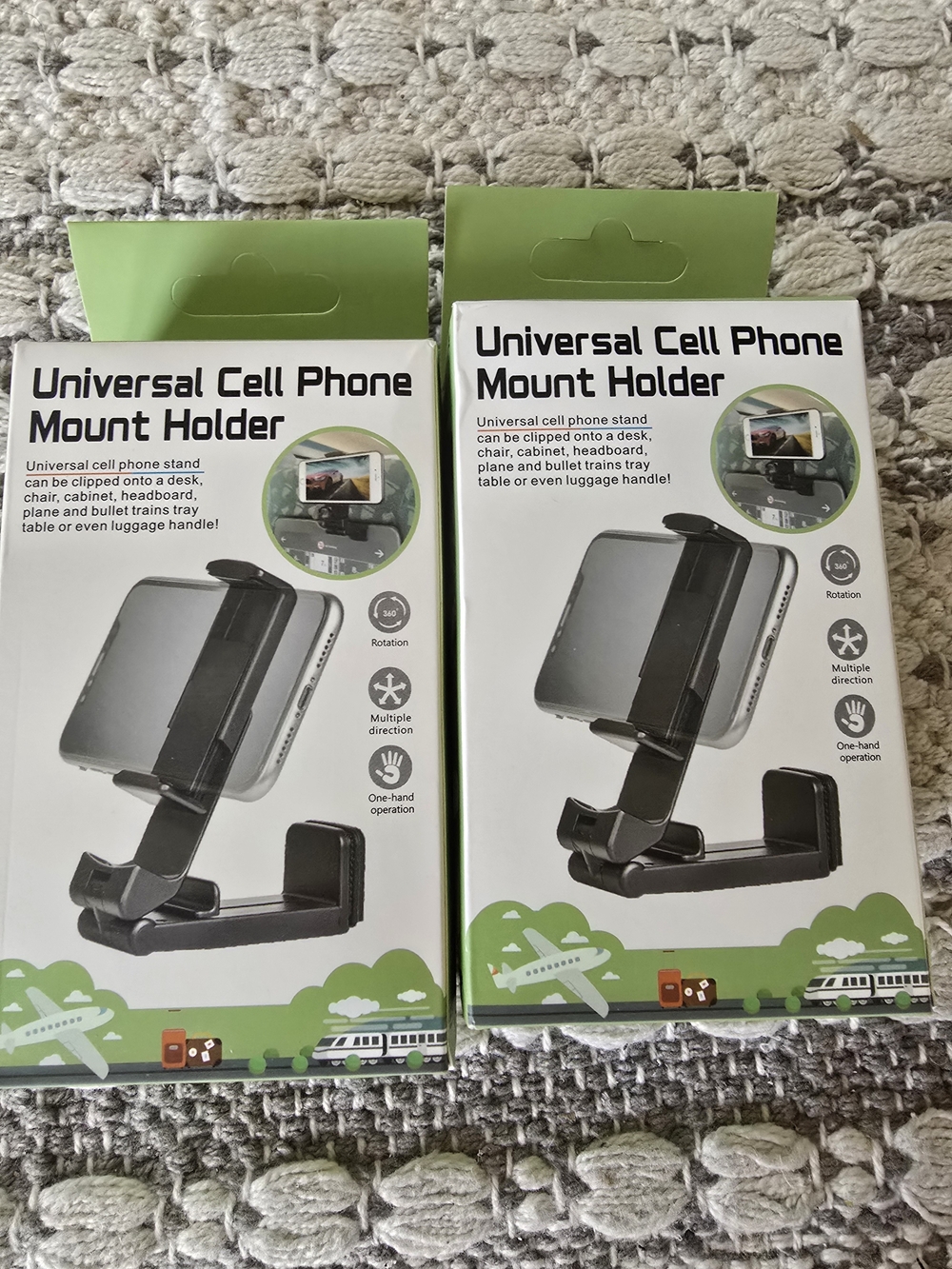 Universal Cell Phone Mount Holder - Black